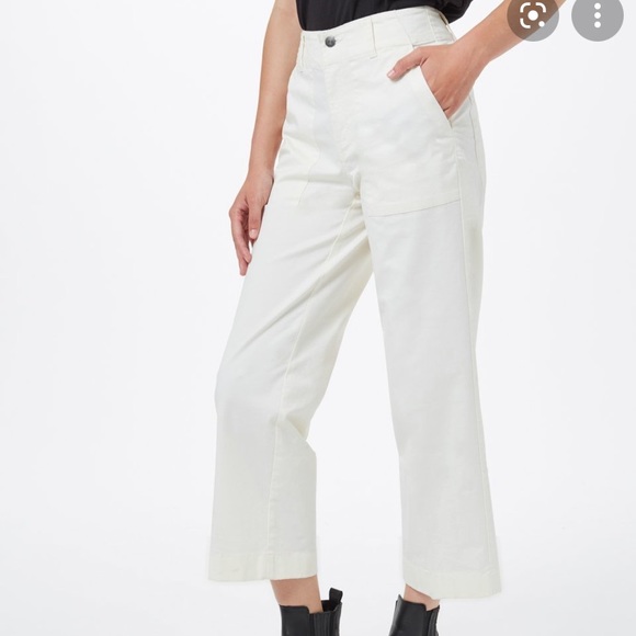 Tentree Twill Cropped Wide Leg Pant - Picture 2 of 2
